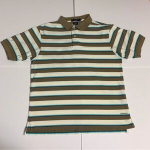 Daniel Cremieux Striped Polo Shirt Cotton Medium M